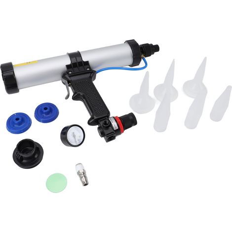 Outil de calfeutrage pneumatique compact en alliage d'aluminium, applicateur à cartouche pneumatique pour la décoration intérieure, 400 ml (1/5)