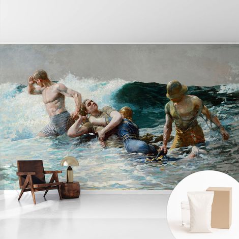 Papier peint intissé mural pour salon chambre à coucher tendance et originale - Colle incluse gratuite Combat marin 416x254 cm (1/5)