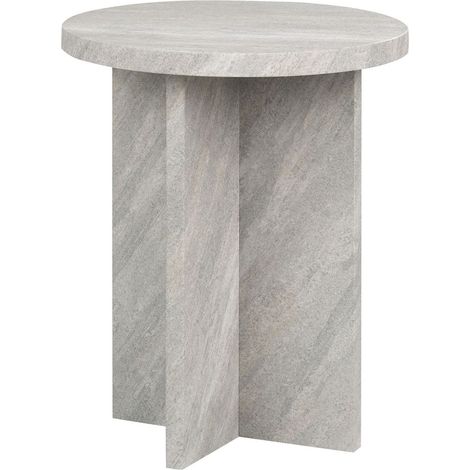 Tavolino in stile moderno in MDF con effetto cemento 80 x 80 cm Stanton