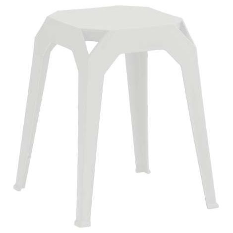 Domo Mea Sgabello Bianco - Design Compatto 37x37 cm, Altezza 46 cm (1/2)