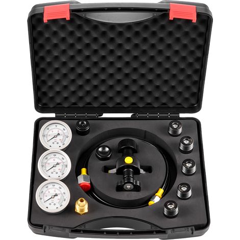 Mophorn Kit de Carga para Almacenamiento Hidráulico de Nitrógeno,Resistente al Agua,con 3 Manómetros de 103/276/414 bar,6 Adaptadores de Acoplamiento,1 Manguera para Gas,1 Válvula y 1 Adaptador CGA580