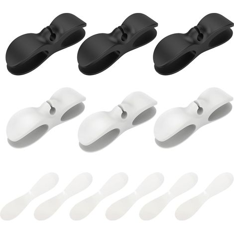 Organisateur de Fils, 6 Pcs Organisateur de Cable pour appareils cuisine, Organiseur Cordon d'Appareils, Enrouleurs Adhésives Cordon en 2 Couleurs pour Appareils Cafetières Friteuses Juicers (1/5)