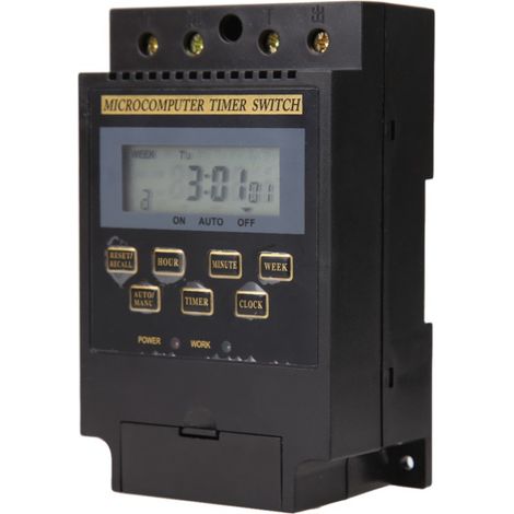 JSSEVN - Temporizador mecánico de 25 A con memoria automática para control de luces y motores. (1/4)