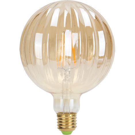 4W G125 Ampoule Vintage E27 Forme Melon LED Filament Lampe Déco Maison 220V Lumière Chaude Doré (1/5)