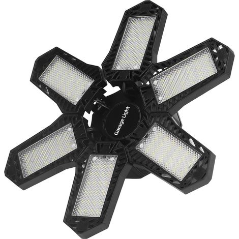Projecteur LED pour garage 1800 lm 24 W 6 feuilles pliable, bonne dissipation thermique, éclairage LED pour entrepôt 85 à 265 V (1/5)