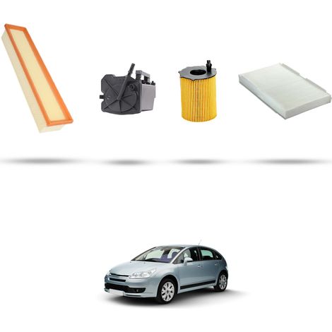 Kit tagliando 4 filtri compatibile con Citroen C4 1.6 hdi 66kw dal 2004 al 2010 (1/5)