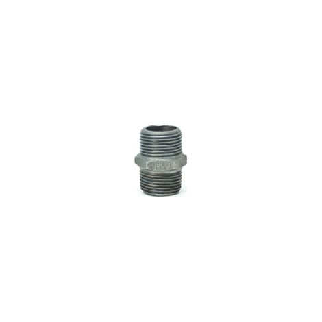 Gebo Fittings Doppelnippel 2JS gerade 3", A/A, Temperguss, Schwarz