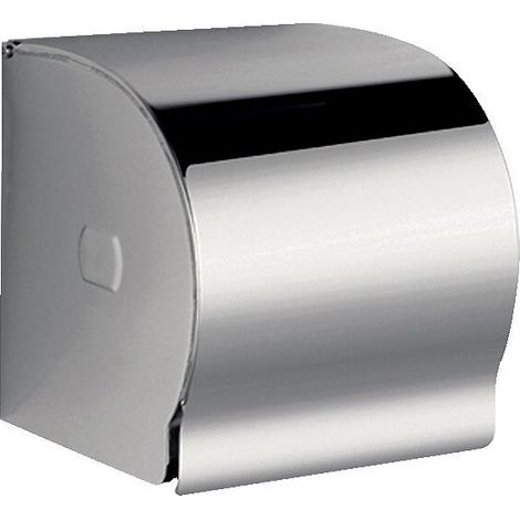 Distributeur de papier WC Classique avec couvercle et fermeture à clé en Inox poli brillant - PELLET