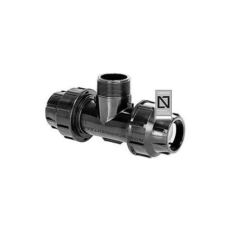 Te rosca Macho PE  Accesorio para tuberia de polietileno Medidas de 20mm a 90mm  Certificado Aenor