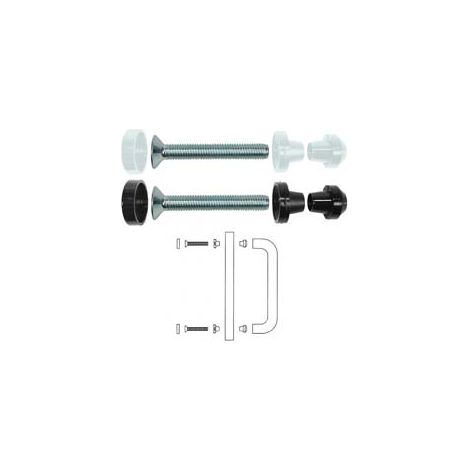 FISSAGGIO SINGOLO PER LEGNO-ALLUMINIO- - mm.300/350 in nylon colore bianco - 2 pezzi