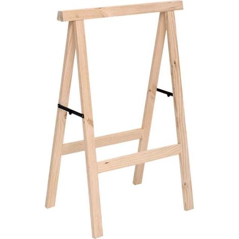 Cavalletto in legno pieghevole 75x100h cm da lavoro di pino supporto per tavolo