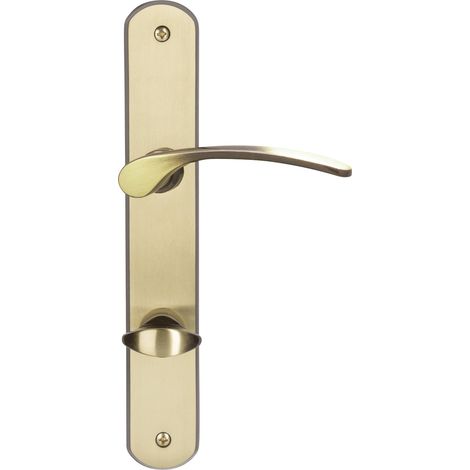 Südmetall WC-Türgriff-Garnitur Langschild Amos Messing brüniert bronze 225 x 37 mm