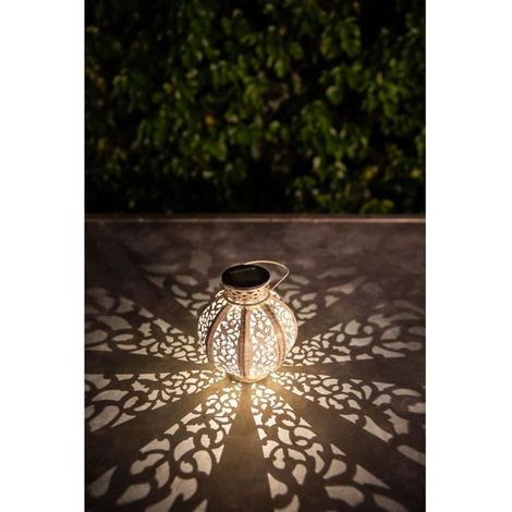 Lanterne métal vintage beige 10 Lumens H17cm - GALIX (1/3)