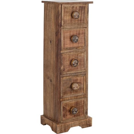 Signes Grimalt Dusineur de meubles Tiroir robuste 5 tiroirs meubles auxiliaires marron 20x24x76cm 28558