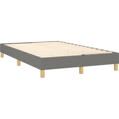 Rete a doghe su gambe giroletto 120x200 cm tessuto grigio scuro TDL0207146