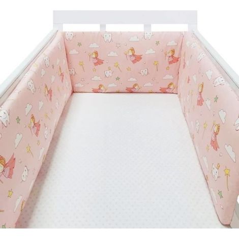 (A06) Einteiliger gepolsterter Kinderbettumrandungsschutz, Schutzkissen für Babybetten, Gitterbettumrandung für Babybetten, A06, 30 x 200 cm (x7941) (1/4)