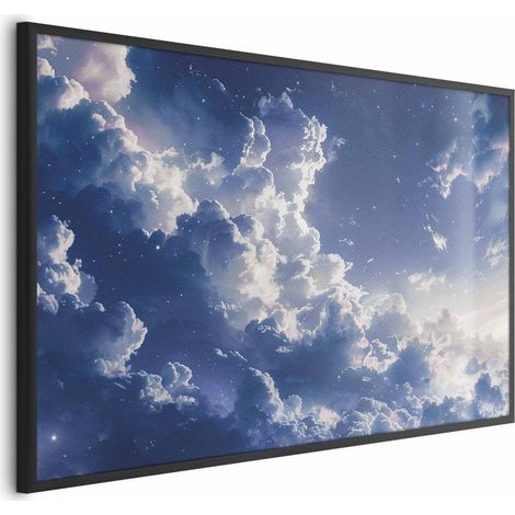 Poster – Sternenklare Wolken und ein sanftes Licht über einem Himmelsausschnitt (1/4)