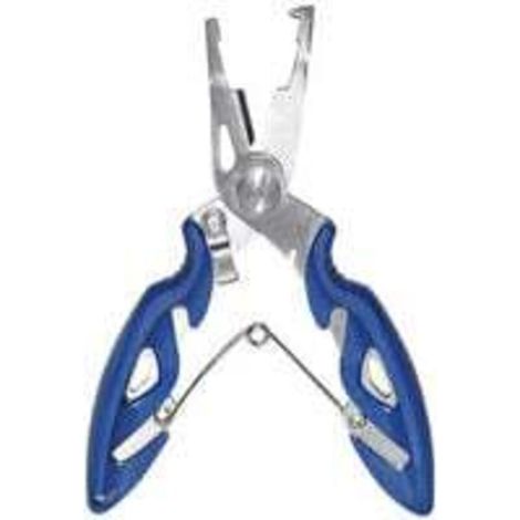 Fishing Pliers Braided Line Cutter Bait Hook Remover Fishing Tool Fish Cutter Tool Multifunctional Pliers 1pc (Blue) (1/5)