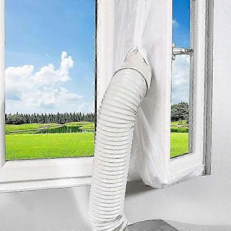 Tissu d'étanchéité 400 cm pour climatisation, calfeutrage de portes et fenêtres, kit de climatisation mobile, isolation et fraîcheur. (1/5)
