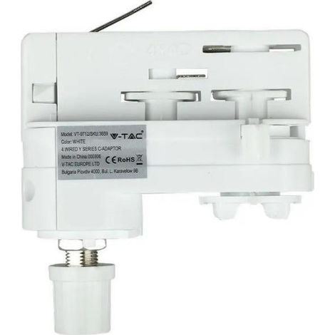 Adaptateur Pour Rail Triphasé Blanc - SILAMP