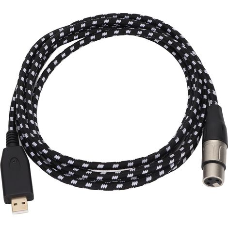 Câble Micro USB vers XLR Femelle 3 Broches pour Enregistrement et Karaoké 3m (1/5)