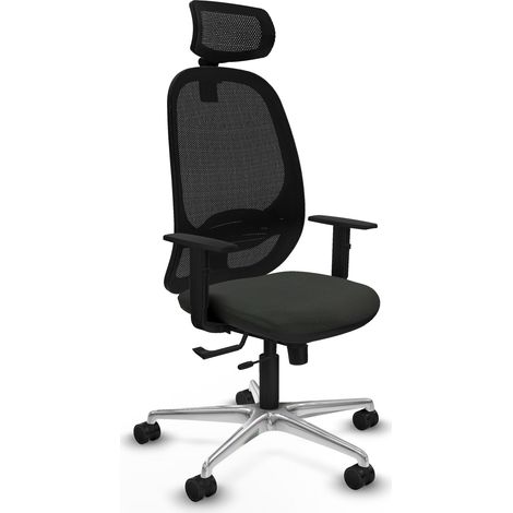 Chaise de bureau piqueras y crespo Cilanco noir mousse découpée (1/2)