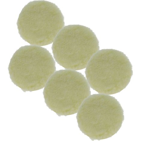 vhbw 6x disco pulidor compatible con Dewalt DCW210NT, DWE6423  lijadoras excéntricas y orbitales - 12,5 cm diámetro, beige (1/5)