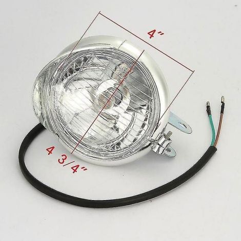 Feu de Croisement - Feu de Brouillard Avant pour Moto - 12 V DC - Chrome - Diamètre Boîtier 12 cm - Lot de 2 (1/5)