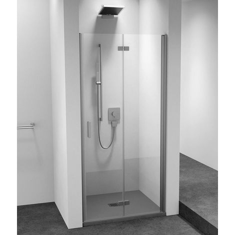 Polysan Zoom Line - Porte de douche 80x200 cm, à droite, Antidrop, verre transparent/chrome ZL4815R-03 (1/5)
