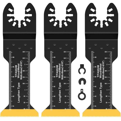 Lame Oscillante - 40 mm - Pour Bois Et Metal - Compatible Avec Outils Oscillants Standard - 3 Pièces (1/5)