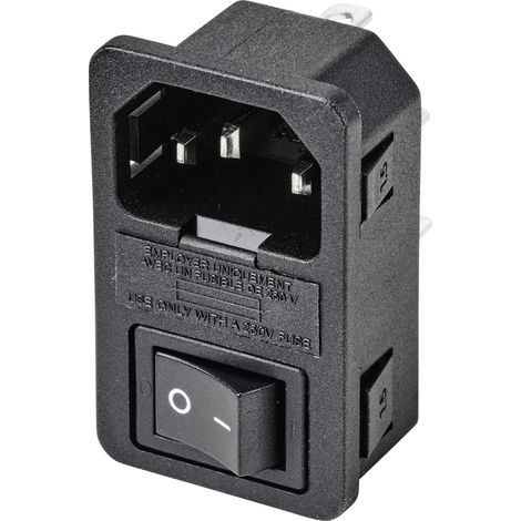 TRU COMPONENTS TC-10088420 Kaltgeräte-Steckverbinder C14 Stecker, Einbau vertikal Gesamtpolzahl: 3 1 (1/3)