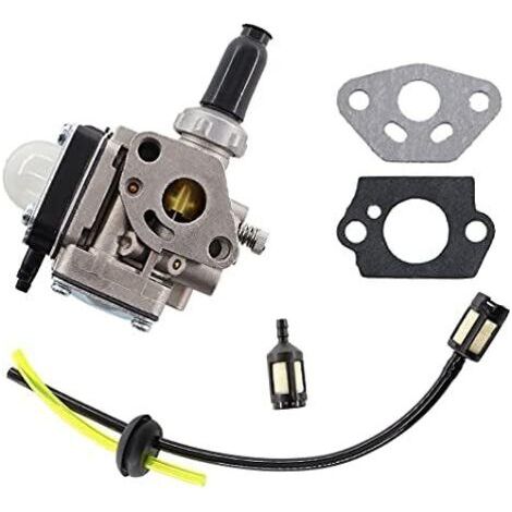 Carburateur pour débroussailleuse moteur Kawasaki TH43 TH48 Tondeuse à Gazon avec Universel Filtre à essence joint