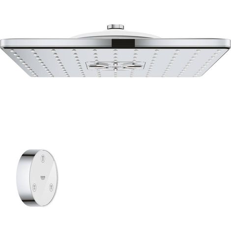 Grohe Rainshower SmartConnect 310 Cube Cabezal mural con 2 chorros y control remoto Chrome, 26643000 (1/4)