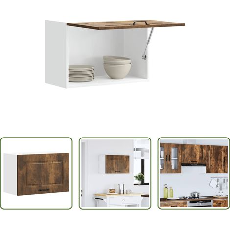 vidaXL Holzwerkstoff - Küchen-Hängeschrank Kalmar Räuchereiche Holzwerkstoff (1/5)