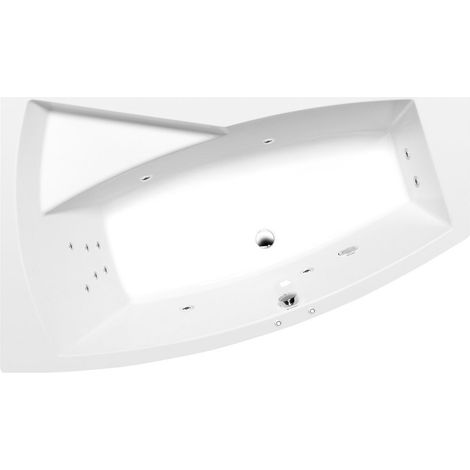 Baignoire balnéo EVIA L, 170x100x47cm, Attraction Hydro, chrome (1/3)