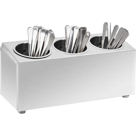 Porte-couverts 3 grilles Rectangulaire Acier inoxydable (1/5)
