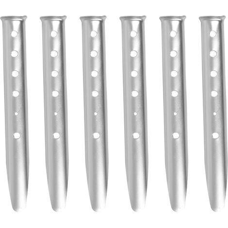 Lot de 6 Piquets de tente, Aluminium, Forme U, Légers, Pour neige et sable, Camping et randonnée (1/5)
