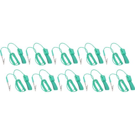 10 Stück antistatische Armbänder aus PU, verstellbar, 1 MΩ Widerstand, lange antistatische Armbänder (1/5)