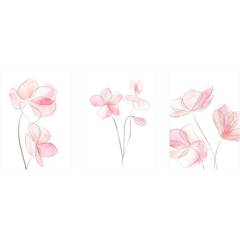 Set di poster - fiori rosa PLN019 (1/5)