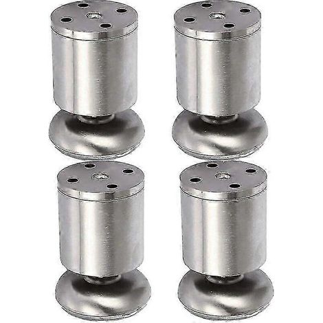 pieds de meubles en acier inoxydable, pieds de support ronds et réglables pour armoires de cuisine (jeu de remplacement de 50 mm) (1/5)