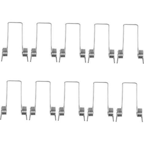 10 Pièces Ressorts de Torsion Métalliques Universels pour Poubelle à Couvercle Basculant en Acier Inoxydable Argenté, Largement Utilisés pour Remplacement Fiable (1/5)