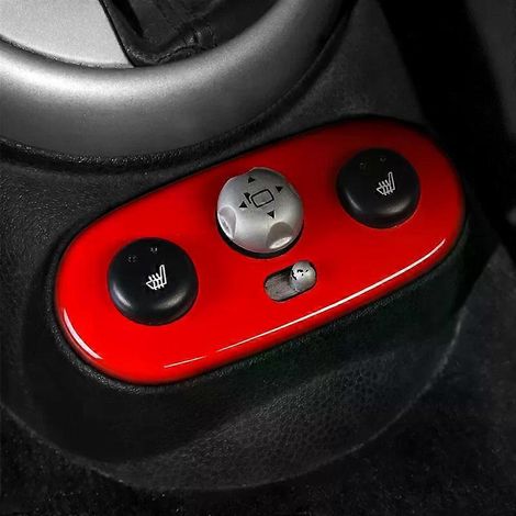 Aufkleber für die Verstellblende des Rückspiegels für Mini Cooper R50 R52 R53, Auto-Styling-Sitzheizungsschalter-Knopfabdeckung Rahmen DekorJXLGV (1/5)