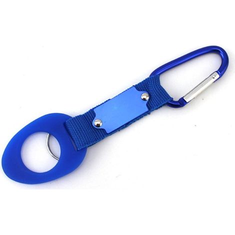 Support Bouteille - Anneau Silicone Élastique + Boucle Aluminium - Pour Sac À Dos Sac De Voyage Vélo Camping Randonnée - 1 Pièce (1/5)