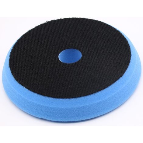 Lot 5 Disques Éponge Triangle Bleu 12,7cm pour Polisseuse Auto, Pad de Polissage avec Adaptateur Perceuse, Nettoyage Lustrage Ponçage (1/3)