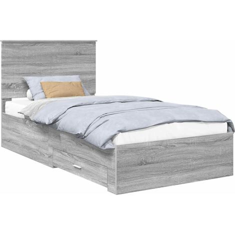 Maison Exclusive - Estructura de cama con cabecera Gris Sonoma 10