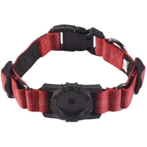 Collier pour Chien, RéFléChissant Air Tag Airtags - RéSistant et RéGlable Rouge (1/4)