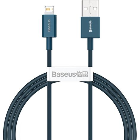 Cavo superiore per iPhone USB - Lightning 2.4A 1m Blu (1/5)