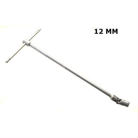 CHIAVE A T CON SNODO SNODABILE MISURA 12 MM CON MANICO SCORREVOLE