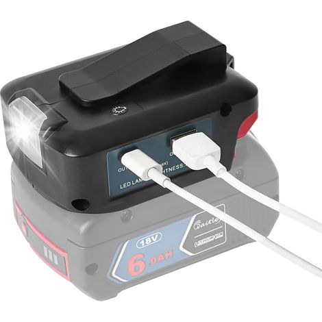 Adaptateur Chargeur USB pour Batterie 18V avec Port DC 12V (1/5)