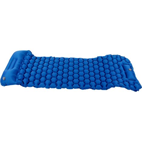 Matelas de camping gonflable avec repose-pieds, matelas de sol pour tente, randonnée et voyages, bleu royal (1/5)